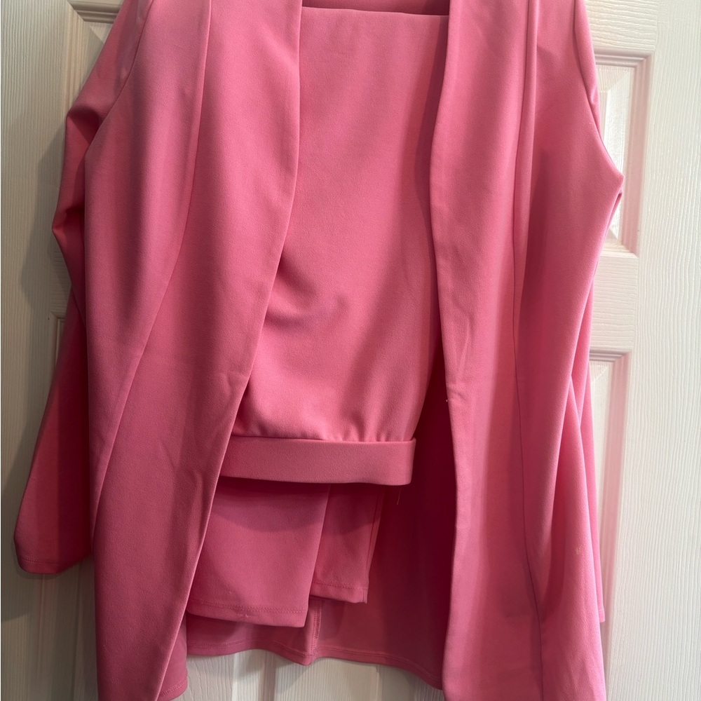 Pink Blazer and Pants Set